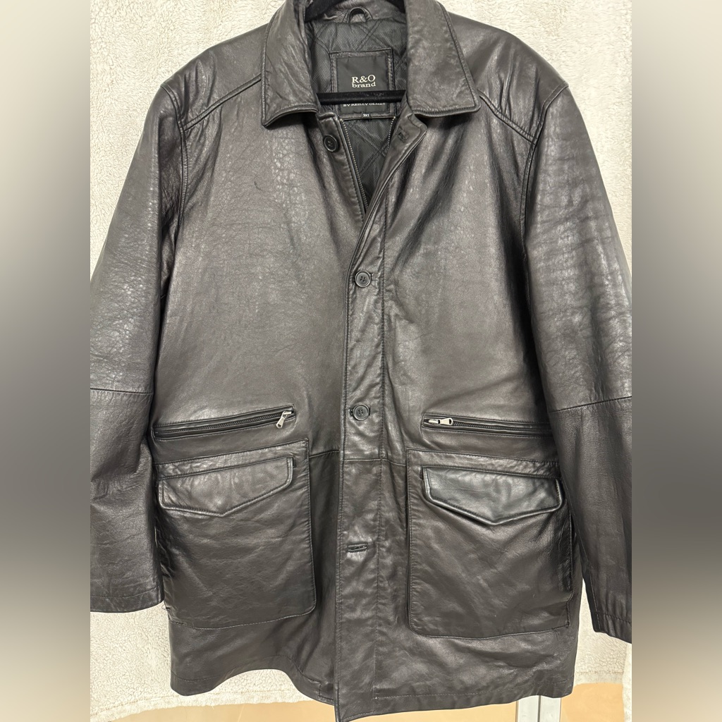 Mens Reilly Olmes R  O 100 Soft Leather Coat Jacket Size 3xt